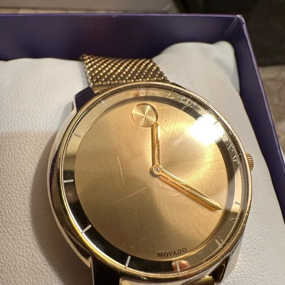 Movado Bold Evolution Watch With Gold Mesh Watch - Good  display picture 1